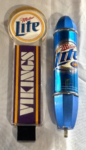 lot 138 image: Two Vintage Miller Lite Tap Handles