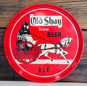 lot 78 image: Vintage Old Shay De Luxe Beer & Ale Metal Serving Tray