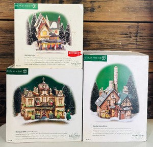 lot 76 image: Department 56 Dickens Village Including The Slone Hotel, The China Trader and Glendun Cocoa Works