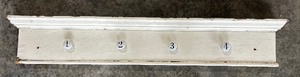 lot 63 image: Wooden Distressed Wall Shelve with Knobs