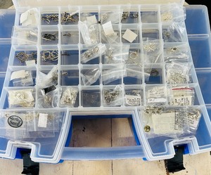 lot 88 image: Assorted Metal Crafting Beads in Plastic Organizer Case