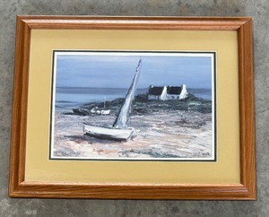 lot 183 image: Sailboat Motif Print by Georges Laporte