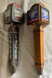 lot 199 image: Two Sam Adams Beer Tap Handles