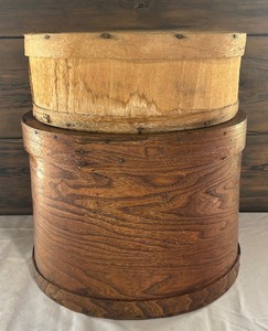 lot 202 image: Two Vintage Wooden Shaker Boxes