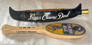 lot 208 image: Leinenkugel Creamy Dark and Leinenkugel Viking Ale Tap Handles