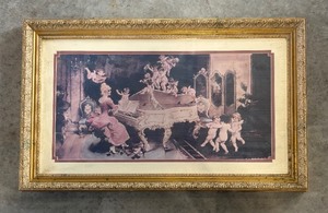 lot 211 image: Cherubs Around the Piano Print by Virgilio Tojetti