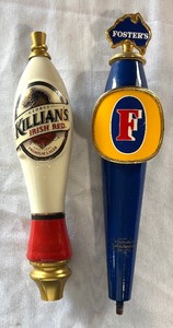 lot 244 image: Fosters and Killians Beer Tap Handles
