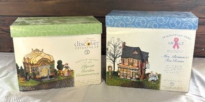 lot 251 image: Department 56 Dickens Village Series Lillycott Garden Conservatory and Mrs. Brimms Tea Room