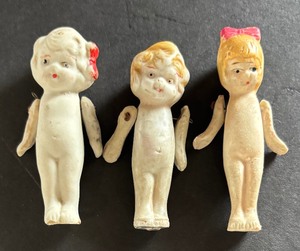 lot 266 image: Adorable Antique Bisque Porcelain Dolls
