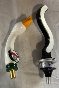 lot 267 image: Goose Island Honkers Ale and Michelob Golden Draft Tap Handles