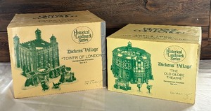 lot 270 image: Department 56 Heritage Collection Landmark Series Tower of London and The Old Globe Theater