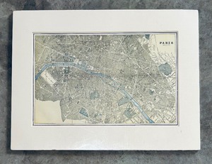 lot 303 image: Amazing Unframed Map of Paris
