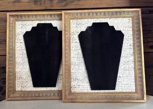 lot 290 image: Pair of Framed Necklace Displays