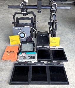 lot 22A image: Vintage Adapt-A-Case Fiberbilt Hard Aluminum Case and Large Format Monorail View Camera Setup Specifically a Combo SC, Along with Various Accessories Used in Large Format Photography