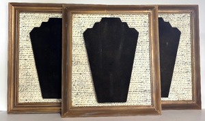 lot 233 image: Three Decorative Framed Necklace  Jewelry Displays
