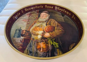 lot 360 image: 12-Inch Vintage Neuweilers Brewery Advertising Tray