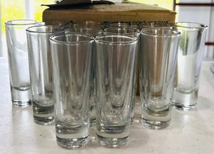 lot 374 image: Set of 12 Crisa 5oz Vaso Tequilero Shot Glasses