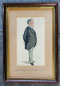 lot 157 image: Framed Antique Print Vanity Fair Caricature Depicting Frederick Beauchamp Paget Seymour, 1st Baron Alcester Spy