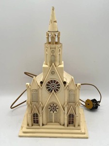 lot 7 image: 1940 Raylite Electric Corp. Lighted Musical Christmas Church