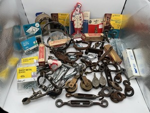 lot 31 image: Assorted Hardware & 1970s WC Fields Battery Tester (Untested)