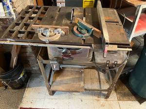 lot 47 image: Vintage Craftsman Table Saw w Joiner in Working Condition