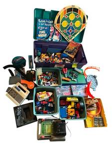 lot 63 image: Huge Vintage TOY lot - LEGOs, Super Nintendo Poster, Matchbox, Hot Wheels & More