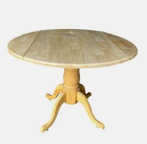 lot 107 image: 40-inch Solid Wood Double Drop Leaf Table