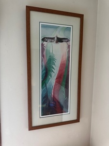 lot 34 image: Framed Limited Edition Dotty Attarson Signed Print with Bird Motif