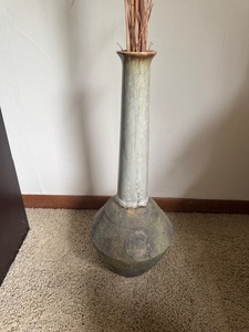 lot 64 image: Large Ceramic Floor Vase with Tall Neck