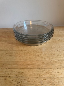 lot 169 image: Set of 5 Pyrex Clear Glass Pie Plates