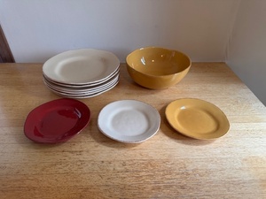 lot 180 image: Pier 1 Elemental Earthenware Dinnerware Set with Plates and Bowls