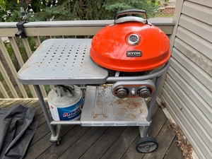 lot 195 image: STOK Portable Outdoor Gas Grill with Propane Tank
