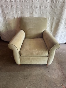 lot 226 image: Upholstered Armchair with Rolled Arms