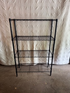 lot 227 image: 3-Tier Black Metal Wire Storage Rack