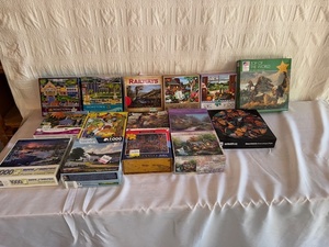 lot 257 image: Collection of 13 Assorted Jigsaw Puzzles - 750 to 1000 Pieces