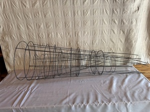 lot 258 image: Large Metal Tomato Cage Wire Plant Support Tower