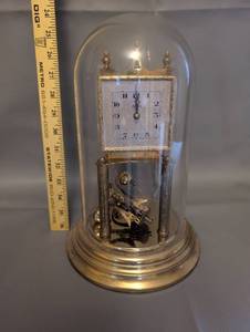 lot 153 image: Kundo Anniversary Mantel Clock with Glass Dome, West Germany