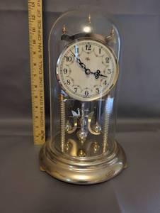 lot 156 image: Elgin Anniversary Dome Clock with Glass Cover
