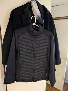 lot 320 image: Set of 2 Womens Outerwear Jackets - 32 Degrees HEAT Puffer and Harve Benard Wool Coat with Scarf