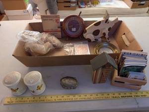 lot 336 image: Vintage Household and Decorative Items Assortment with Playing Cards and Collectibles