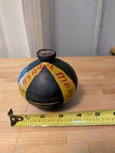 lot 353 image: Handmade Black Clay Miniature Vase Pedro Lopez Mitla Oaxaca