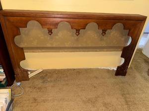 lot 45 image: Vintage Wood Fireplace Mantel Surround 60x34 Inches