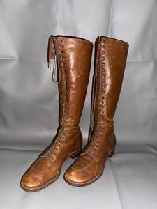lot 94 image: Vintage Endicott Johnson Tall Brown Leather Lace-Up Boots
