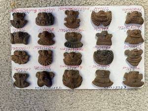 lot 123 image: Collection of 20 Pre-Columbian Style Clay Figurine Replicas