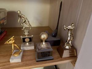 lot 308 image: Collection of Vintage Sports Trophies and Awards