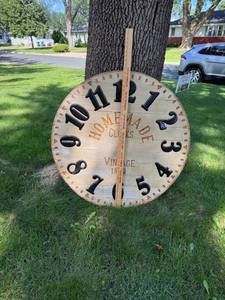 lot 454 image: Oversized Vintage-Style Wall Clock Face Homemade Clocks 36 Inch