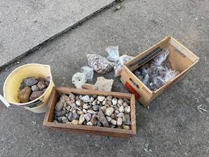lot 455 image: Assorted Collection of Decorative Rocks, Stones, and Minerals