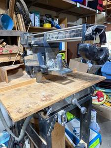 lot 484 image: Wards Powr-Kraft 10-Inch Radial Arm Saw with Stand