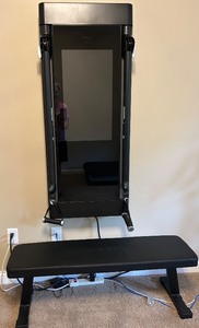 Tonal Digital Home Gym with Adjustable Bench, Rope, Bar & Foam Roller