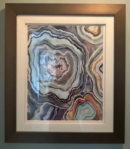 lot 103 image: Framed Abstract Agate Geode Wall Art Print